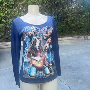 The Classic Navy Graphic Long Sleeve Tee